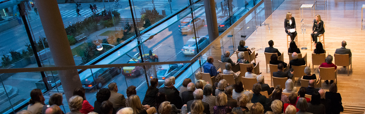 Anne Maggisano and Anne Mette de Place Filippini in conversation at a Women of Burgundy feature event