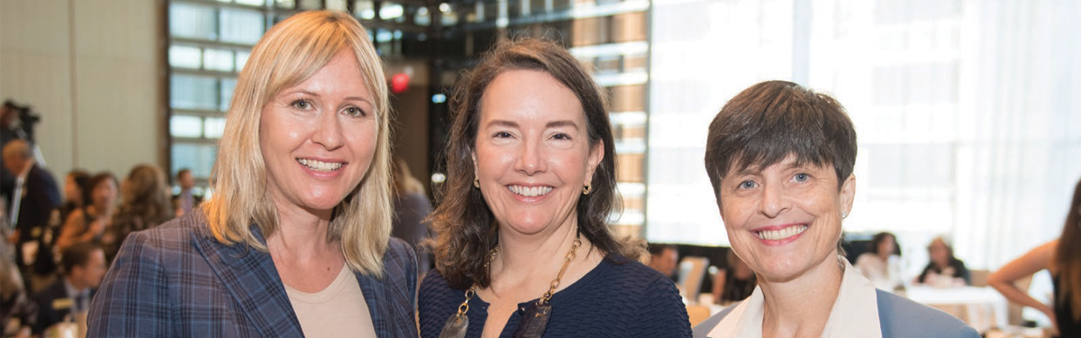 Anne Maggisano, Kathleen McLaughlin and Lisa Ritchie at the Women of Burgundy Fall 2018 feature event