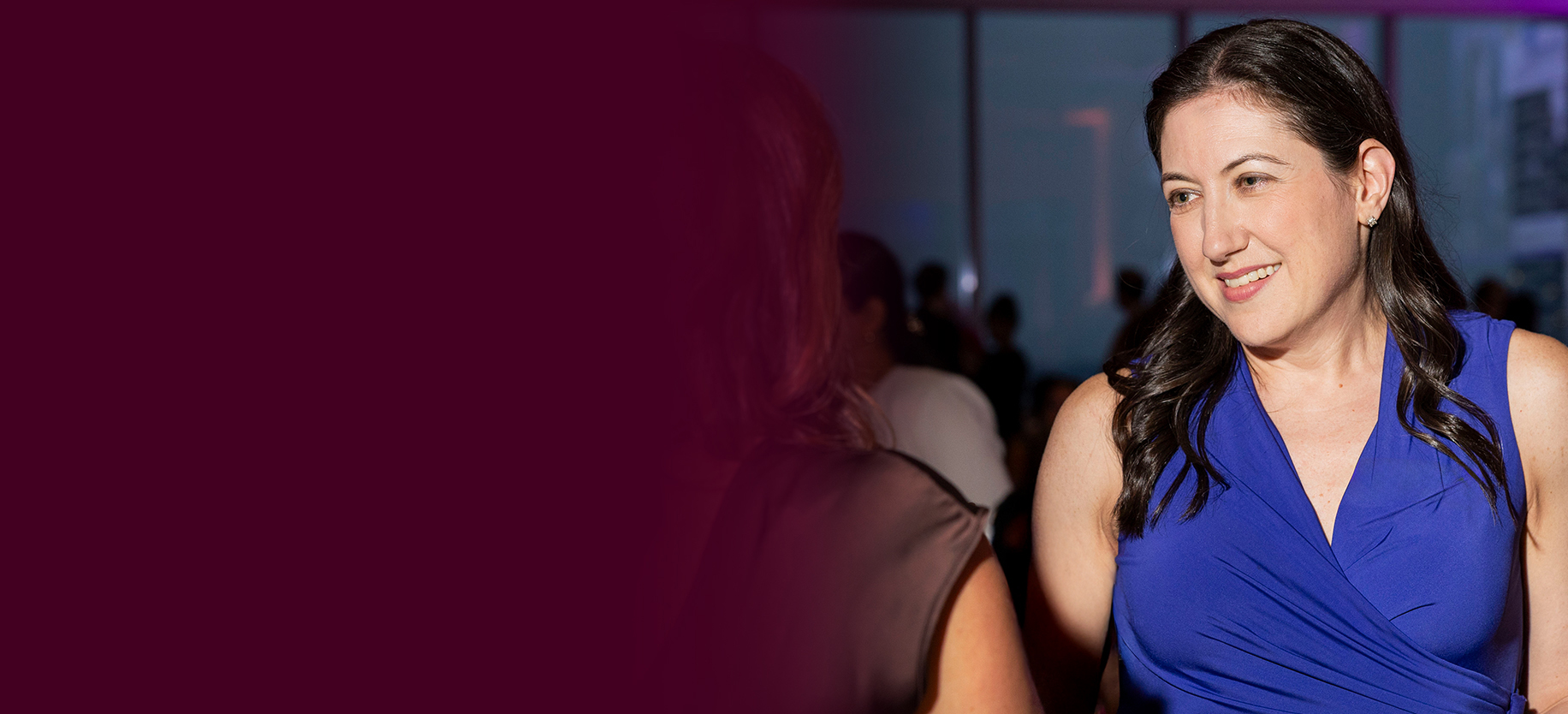 Karen Mintz at a Burgundy event