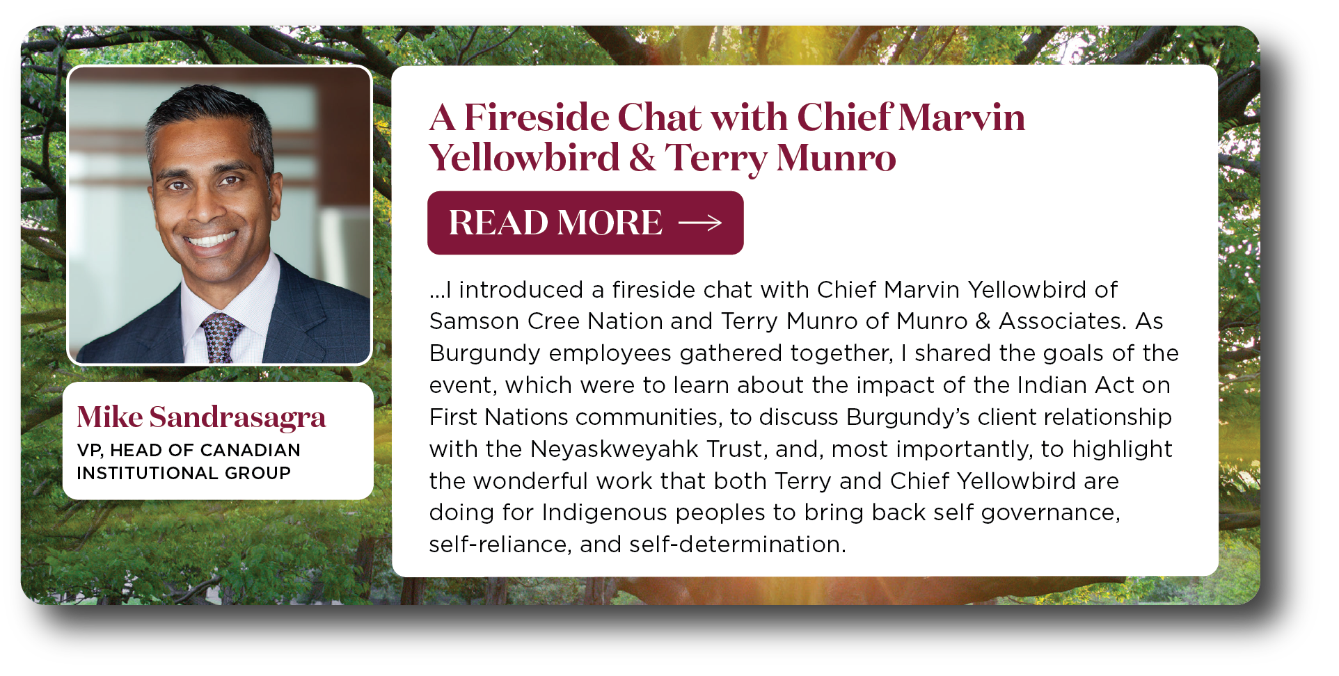 Button-A Fireside Chat with Chief Marvin Yellowbird Terry Munro-Read More