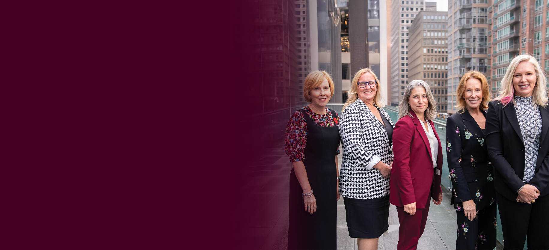 Deborah Gillis, Teresa Vasilopoulos, Angela Bhutani, Sandi Treliving, Juliana Sprott