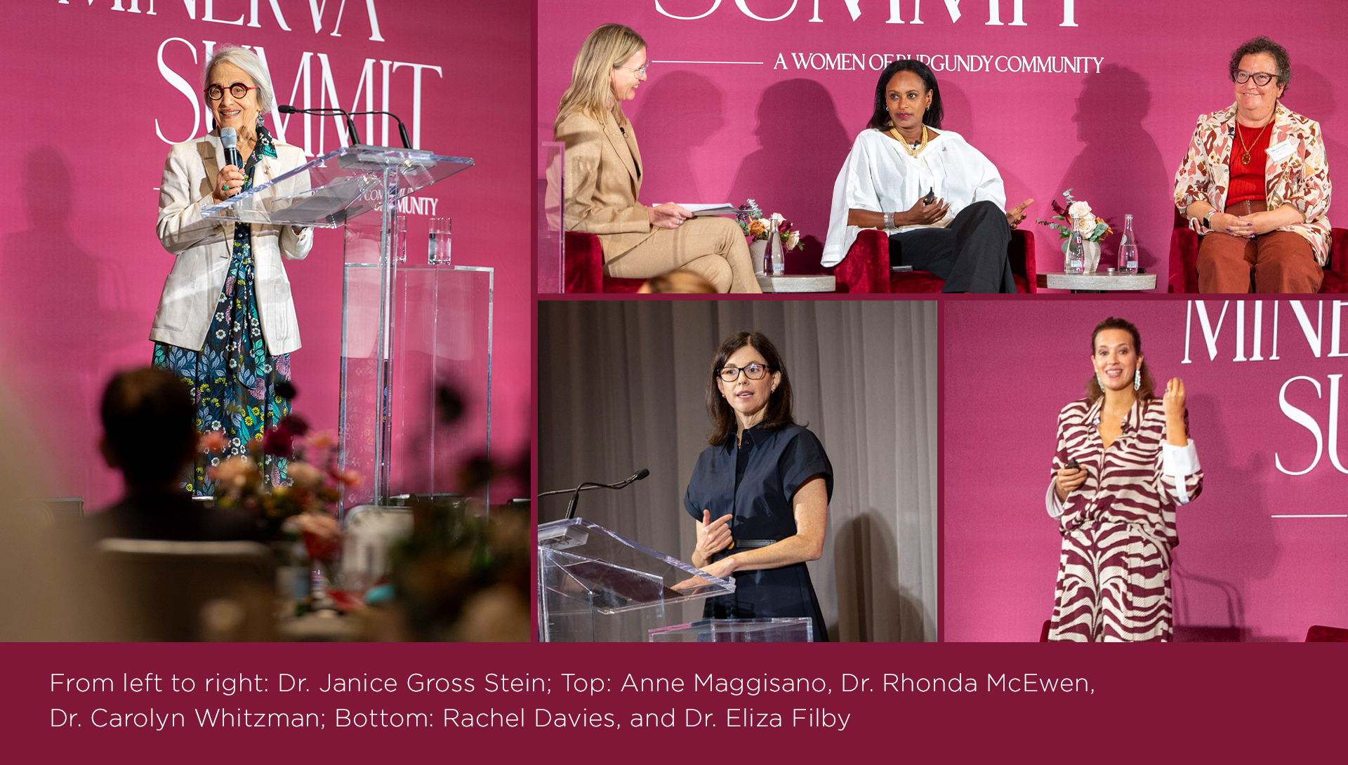 From left to right: Dr. Janice Gross Stein; Top: Anne Maggisano, Dr. Rhonda McEwen, Dr. Carolyn Whitzman; Bottom: Rachel Davies, and Dr. Eliza Filby 