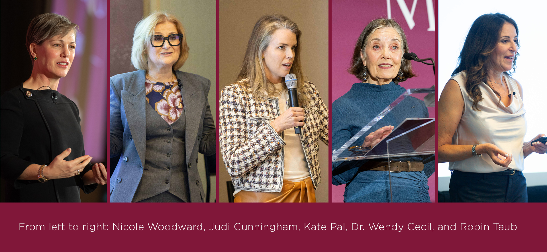 From left to right: Nicole Woodward, Judi Cunningham, Kate Pal, Dr. Wendy Cecil, and Robin Taub