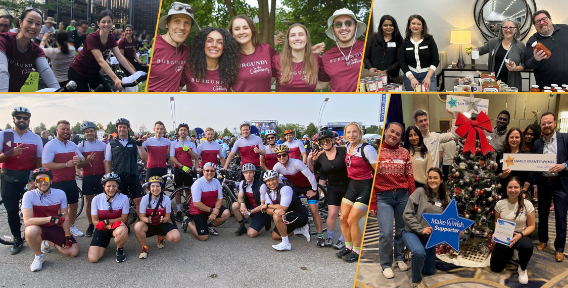 Burgundy Employees at various charity or fundraising events
