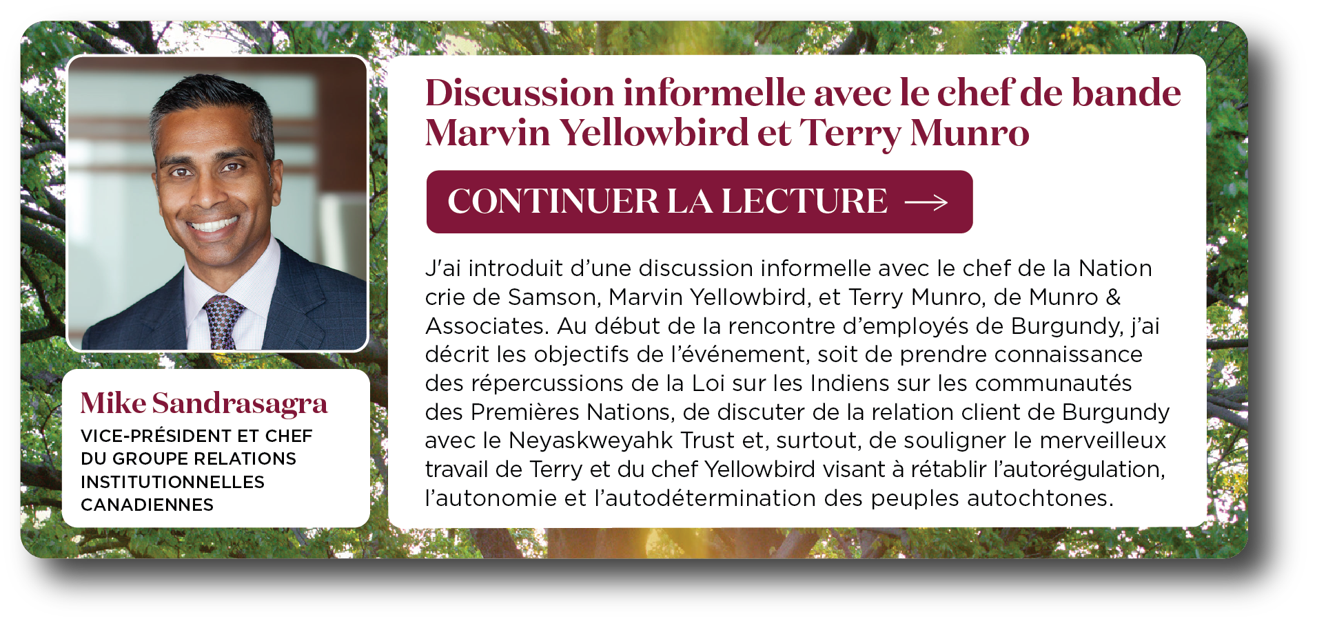 FR-Button-Discussion informelle avec le chef de bande Marvin Yellowbird-et Terry Munro-Read More