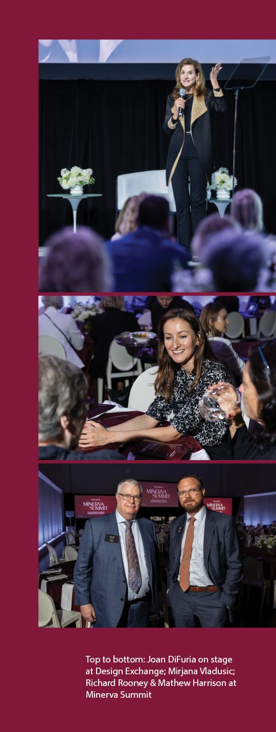 Figure 2: Photos of Joan DiFuria, Mirjana Vladusic. Richard Rooney & Mathew Harrison at the Minerva Summit
