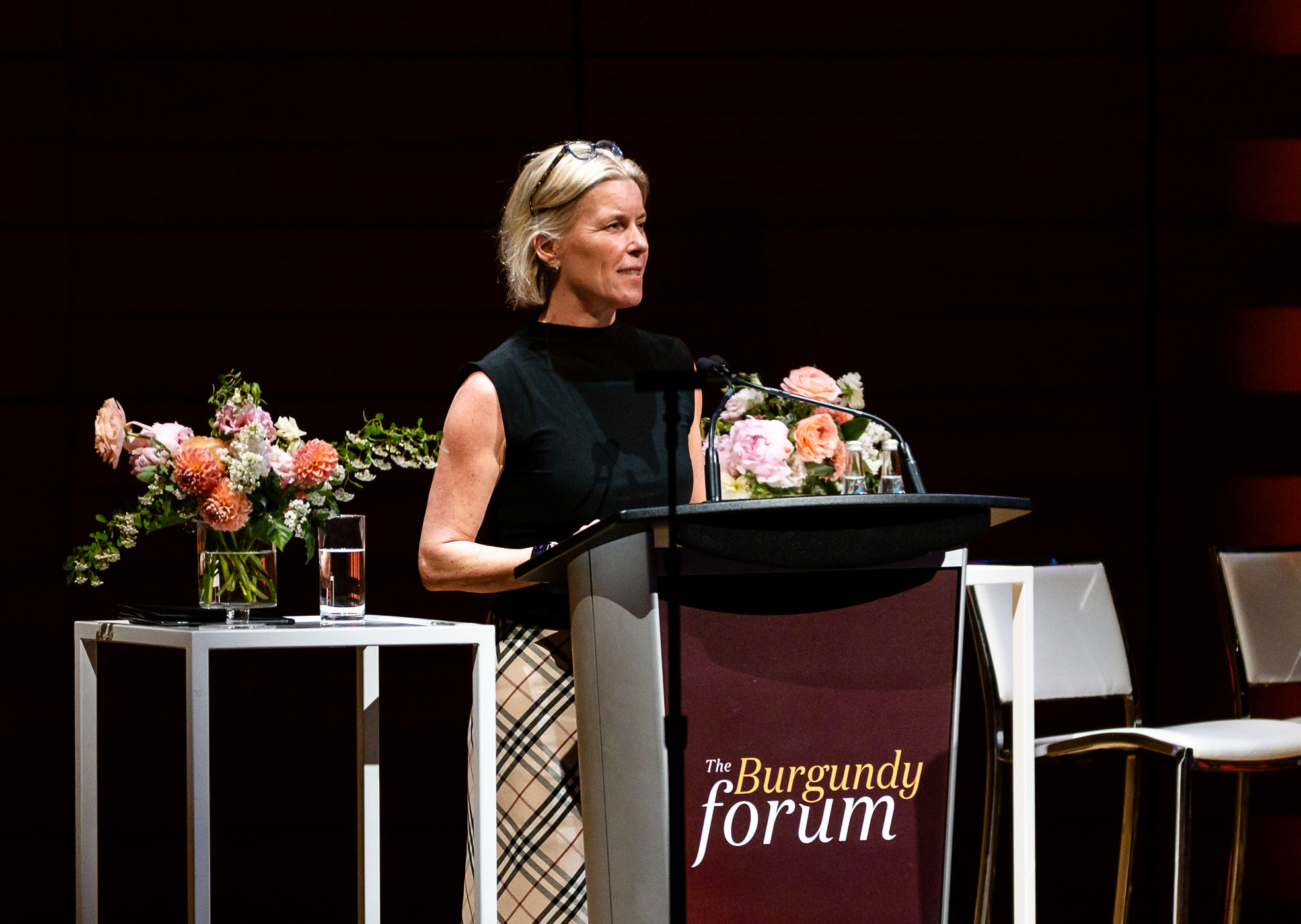 Anne Mette de Place Filippini on stage at the 2025 Burgundy Forum