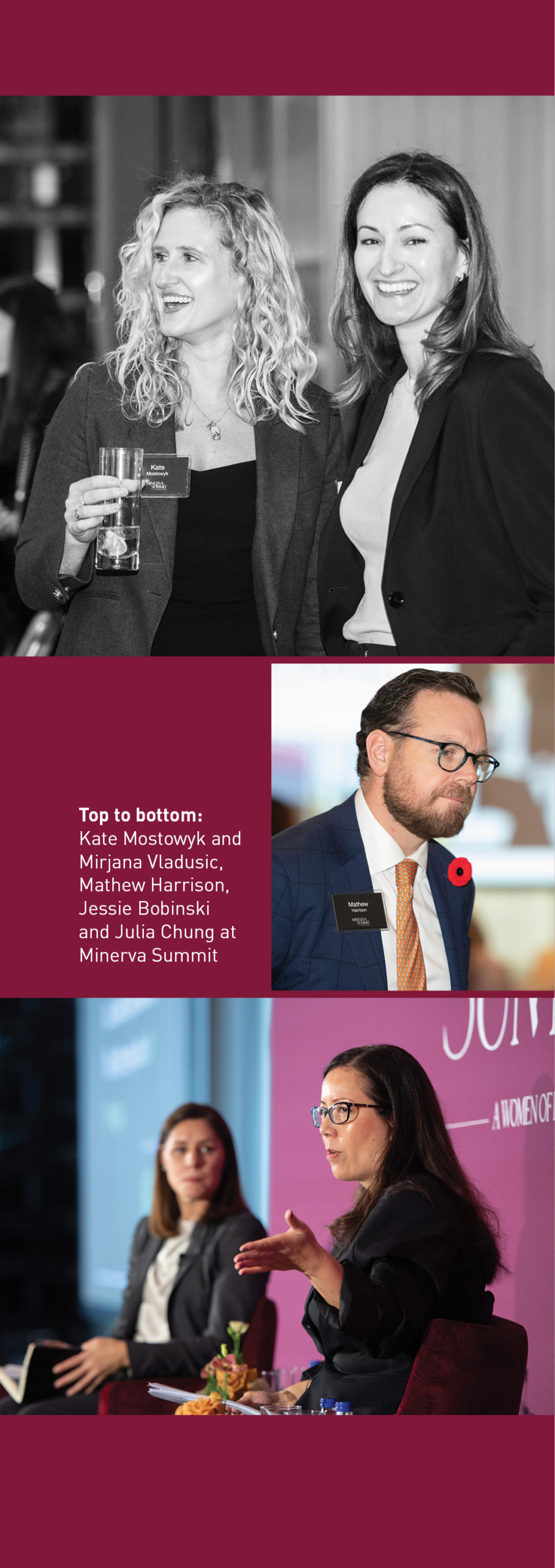 Collage of photos from the Minerva Summit