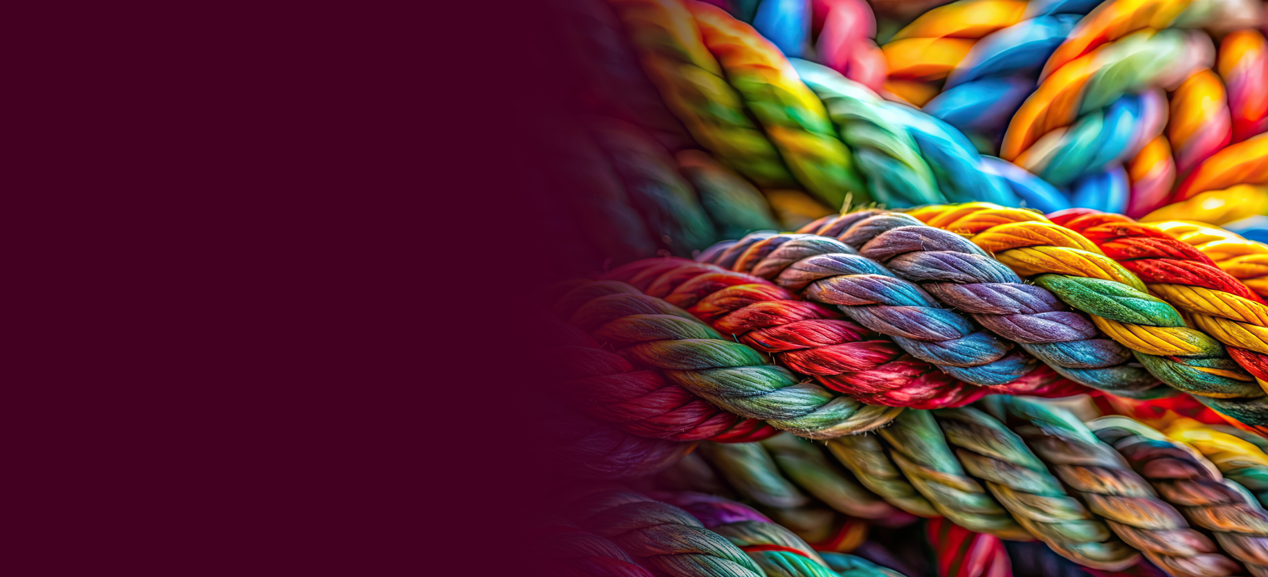 Close up of a multicoloured rope