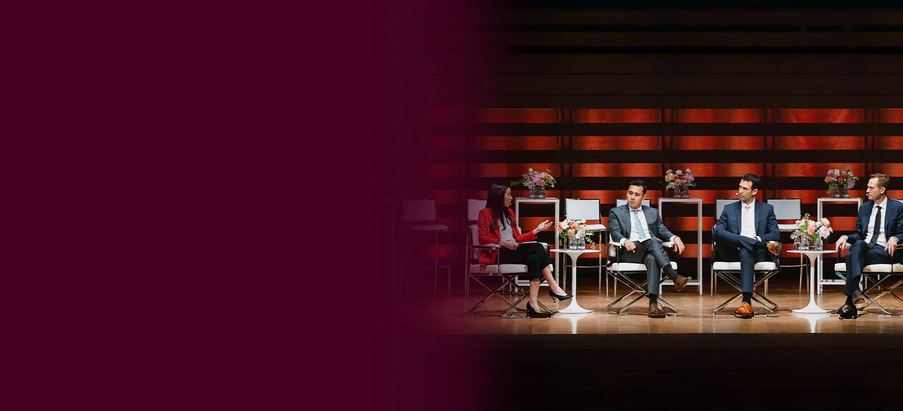 Panelists on stage at the Burgundy Forum 2025