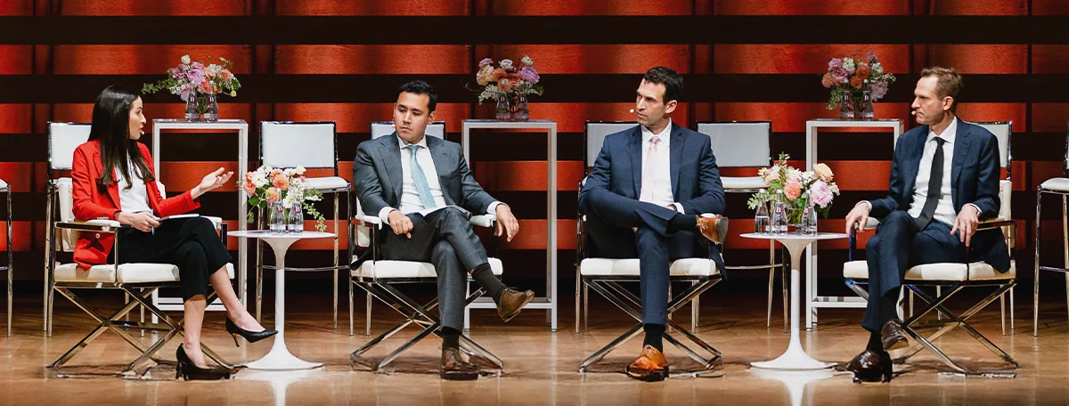 Panelists on stage at the Burgundy Forum 2025