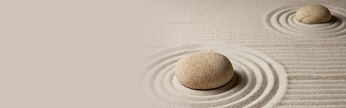 Japanese zen rock garden