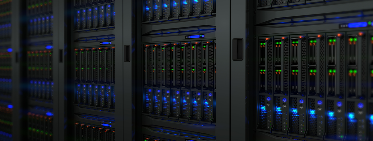 Close up of a computer server