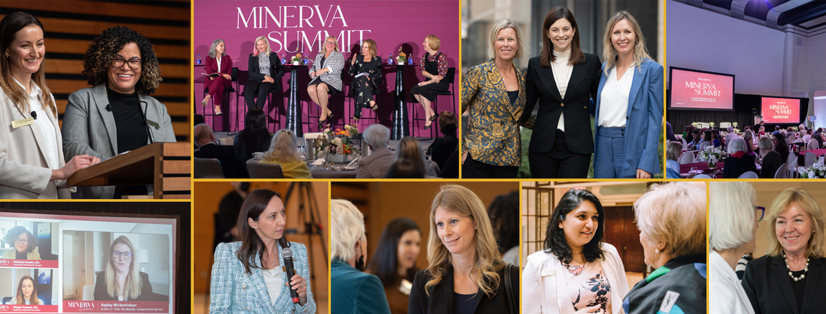 Collage of images from Women of Burgundy events
