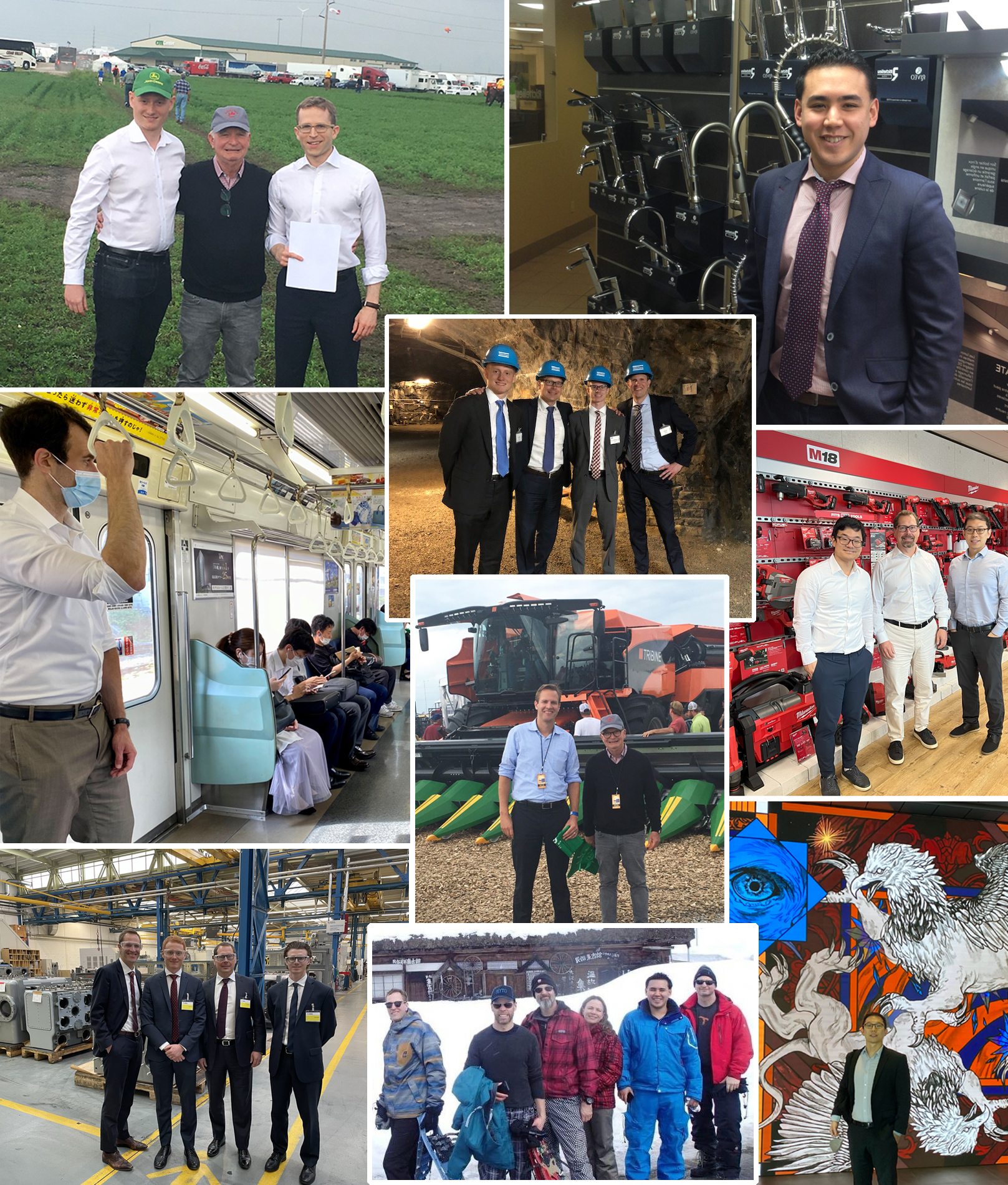 Membres de l'équipe d'investissement lors de voyages de recherche