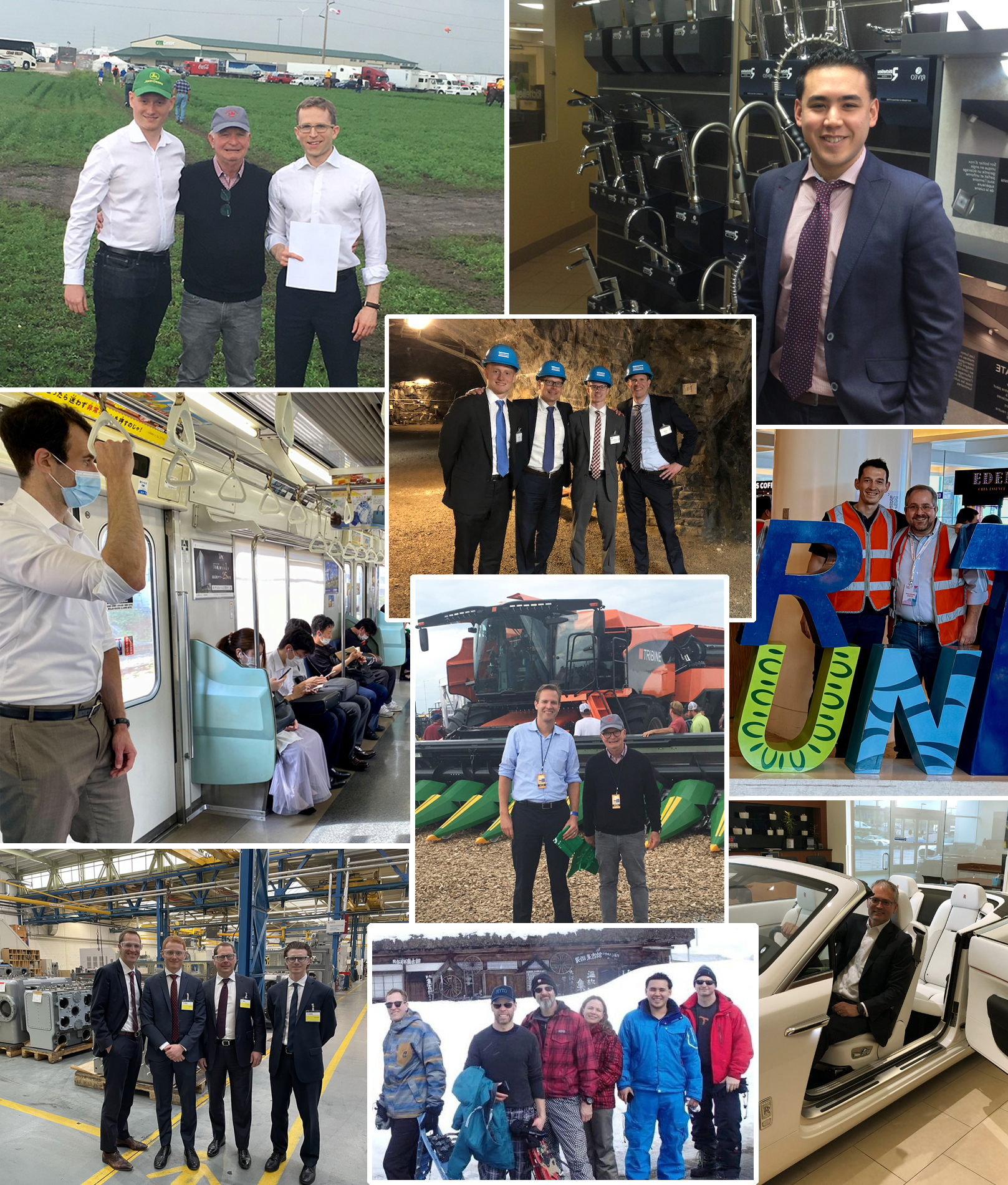 Membres de l'équipe d'investissement lors de voyages de recherche