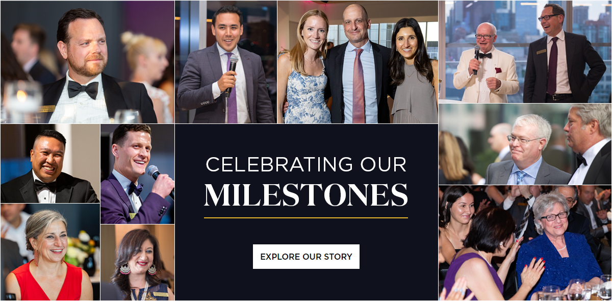 Burgundy team members celebrate the firm at various events